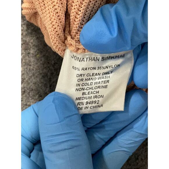 SIMKHAI Knit Rib Pencil Rayon-Blend Skirt Pink Small - Picture 5 of 6